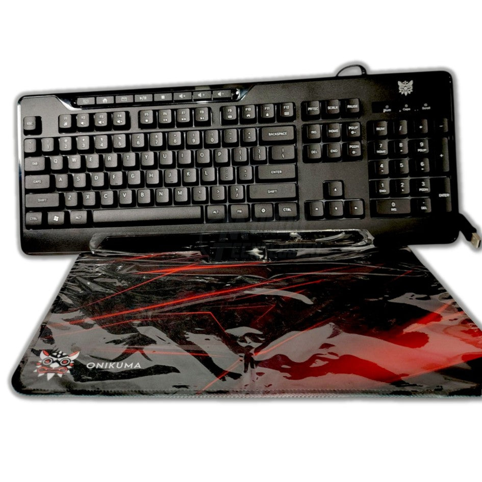 Combo Onikuma 5-1 TZ5006 (Mouse, teclado, diadema, soporte diademas, mouspad)