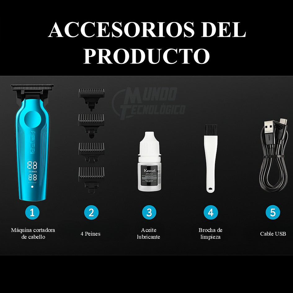 Maquina Patillera Trimmer Recargable Kemei kM-264