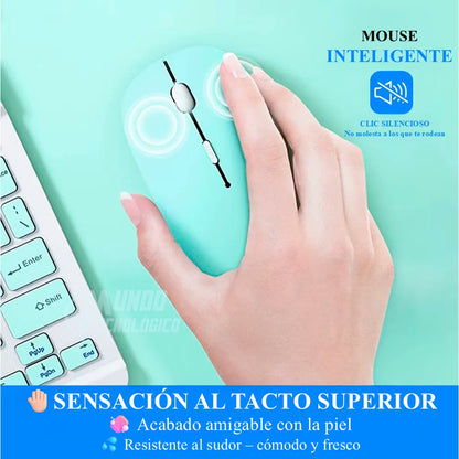 Combo De Teclado Y Mouse Inalámbrico Bt