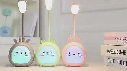 Lámpara LED 3 en 1 Kawaii – Luz Nocturna + Escritorio + Ambiente
